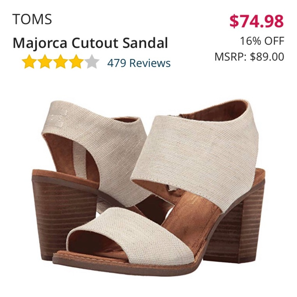Brand New TOMS sandals! Size 7.5